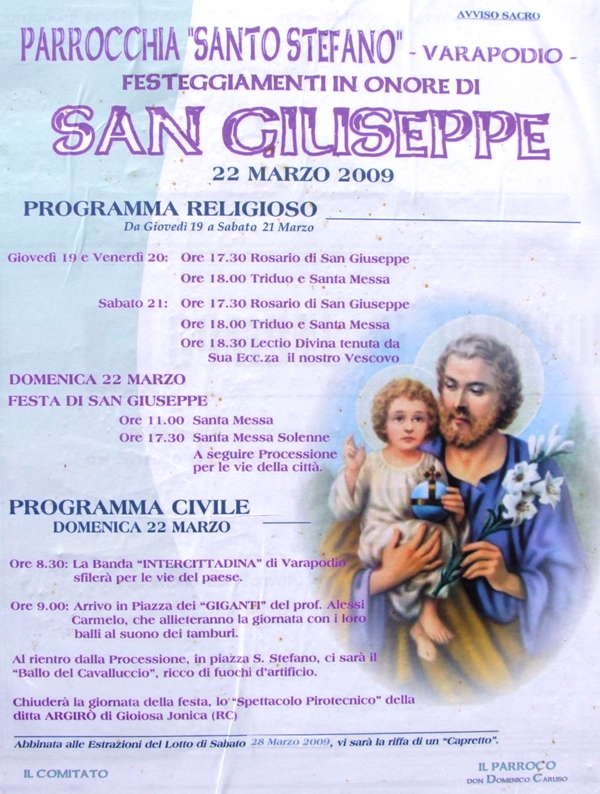 AVVISO SACRO - MARZO 2009